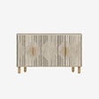 HABITAT ET JARDIN - Buffet en bois "Roger" - 120 x 30 x 74 cm - Travertin - vignette