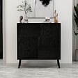 HABITAT ET JARDIN - Buffet en bois "Darien" - 76 x 35 x 79 cm - Noir - vignette
