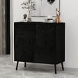 HABITAT ET JARDIN - Buffet en bois "Darien" - 76 x 35 x 79 cm - Noir - vignette
