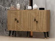 HABITAT ET JARDIN - Buffet en bois "Ahart" - 120 x 30 x 80 cm - Chêne Saphir Or - vignette