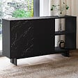 HABITAT ET JARDIN - Buffet en bois "Ravello" - 140 x 35 x 80 cm - Noir - vignette
