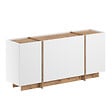 HABITAT ET JARDIN - Buffet en bois "Dorma" - 180 x 45 x 80 cm - Blanc / Pin Atlantique - vignette