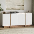 HABITAT ET JARDIN - Buffet en bois "Dorma" - 180 x 45 x 80 cm - Blanc / Pin Atlantique - vignette
