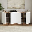HABITAT ET JARDIN - Buffet en bois "Dorma" - 180 x 45 x 80 cm - Blanc / Pin Atlantique - vignette