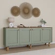 HABITAT ET JARDIN - Buffet en bois "Bohem" - 180 x 40 x 75 cm - Vert - vignette