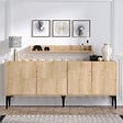 HABITAT ET JARDIN - Buffet en bois "Stella" - 180 x 40 x 55 cm - Chêne Saphir - vignette