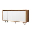 HABITAT ET JARDIN - Buffet en bois "Shans" - 140 x 40 x 86 cm - Blanc - vignette