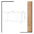 HABITAT ET JARDIN - Buffet en bois "Shans" - 140 x 40 x 86 cm - Blanc - vignette