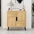 HABITAT ET JARDIN - Buffet en bois "Darien" - 76 x 35 x 79 cm - Beige - vignette