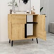 HABITAT ET JARDIN - Buffet en bois "Darien" - 76 x 35 x 79 cm - Beige - vignette