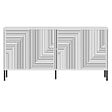 HABITAT ET JARDIN - Buffet en bois "Evolet" - 150 x 36 x 75 cm - Blanc - vignette