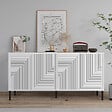 HABITAT ET JARDIN - Buffet en bois "Evolet" - 150 x 36 x 75 cm - Blanc - vignette