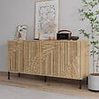 HABITAT ET JARDIN - Buffet en bois "Evolet" - 150 x 36 x 75 cm - Beige - vignette