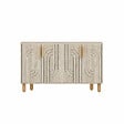 HABITAT ET JARDIN - Buffet en bois "Rodney" - 120 x 30 x 74 cm - Travertin - vignette