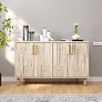 HABITAT ET JARDIN - Buffet en bois "Rodney" - 120 x 30 x 74 cm - Travertin - vignette