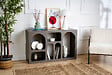 HABITAT ET JARDIN - Buffet en bois "Liva 120" - 120 x 37 x 74 cm - Gris anthracite - vignette
