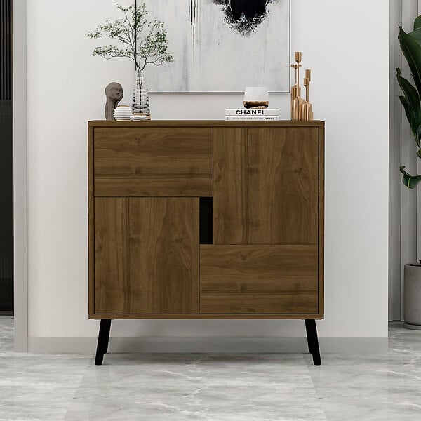 HABITAT ET JARDIN - Buffet en bois "Darien" - 76 x 35 x 79 cm - Marron - large