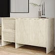 HABITAT ET JARDIN - Buffet en bois "Laris 130" - 130 x 44 x 82 cm - Travertin - vignette