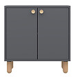 HABITAT ET JARDIN - Buffet en bois "Lina" - 72 x 36 x 73 cm - Gris anthracite - vignette
