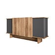 HABITAT ET JARDIN - Buffet en bois "Diana" - 180 x 40 x 81 cm - Gris anthracite - vignette
