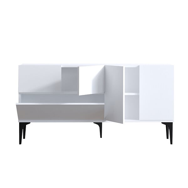 HABITAT ET JARDIN - Buffet en bois "Ginny" - 150 x 35 x 75 cm - Blanc - large