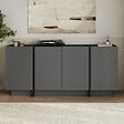 HABITAT ET JARDIN - Buffet en bois "Dorma" - 180 x 45 x 80 cm - Anthracite / Noir - vignette