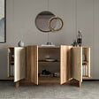 HABITAT ET JARDIN - Buffet en bois "Diana" - 180 x 40 x 81 cm - Travertin - vignette