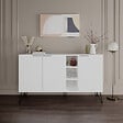 HABITAT ET JARDIN - Buffet en bois "Clara" - 142 x 35 x 83 cm - Blanc - vignette