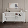 HABITAT ET JARDIN - Buffet en bois "Clara" - 142 x 35 x 83 cm - Blanc - vignette