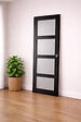 GD MENUISERIES - Porte Coulissante Telia Noir Vitrée H204 x L73 cm, coquilles, tire doigt - vignette