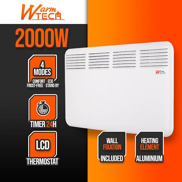 WARM TECH - Chauffage mural 2000W - large