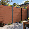 MCCOVER - kit extension complet pour clôture composite 1,50 ML x 1,80 H Brun rouge, H.180 cm, L.150 cm - vignette