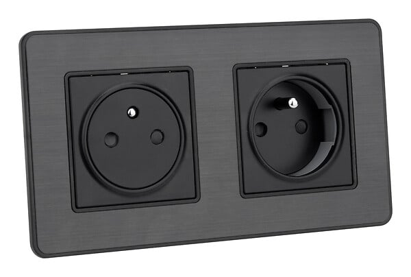 ZENITECH - Set de 3 prises 2P+T simple, double et triple - Zenitech - large