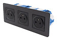 ZENITECH - Prise 2P+T 3x16A - Easy Eject complet - métal Noir brossé Kouro - Zenitech - vignette