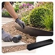 VOUNOT - Lot de 15 Bordure de jardin en métal flexible 100x13cm noir - vignette