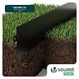 VOUNOT - Lot de 15 Bordure de jardin en métal flexible 100x13cm noir - vignette