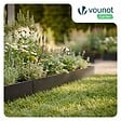 VOUNOT - Lot de 20 Bordure de jardin en métal flexible 100x13cm noir - vignette