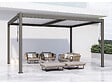 HABITAT ET JARDIN - Pergola bioclimatique avec led "Windsor premium" en aluminium 3 x 4 - Taupe - vignette