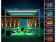 HABITAT ET JARDIN - Pergola bioclimatique avec led "Windsor premium" en aluminium 3 x 4 - Taupe - vignette