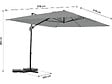 HABITAT ET JARDIN - Parasol jardin déporté en aluminium "Sky 4" - 3 x 4 m - Gris - vignette