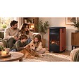 SAHARA - Poêle à gaz mobile 3,4KW Effet feu de bois - Chauffage gaz Rouge & Noir + Tuyau gaz + Détendeur butane Manhattan Sahara - vignette