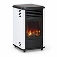 SAHARA - Poele à gaz 3.4KW Blanc et noir Chauffage d'appoint effet Feu Manhattan Sahara - vignette