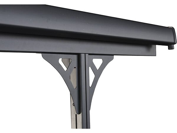 HABITAT ET JARDIN - Carport voiture "Denver" - 5.02 x 3.13 x 2.05 m - Transparent / Noir - large