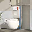 VITRA - Pack WC suspendu VitrA Sento Blanc Compact  + Bâti  auto-portant V-Fix Core  + Plaque Round Blanc - vignette