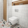 VILLEROY ET BOCH - Pack WC suspendu sans bride Architectura Twistflush [e³] rectangle + bâti-support sol et mur + plaque chrome mat - vignette