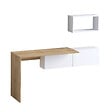 HABITAT ET JARDIN - Bureau en bois "Tiff" - 145 x 45 x 74 cm - Chêne blanc - vignette