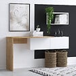 HABITAT ET JARDIN - Bureau en bois "Tiff" - 145 x 45 x 74 cm - Chêne blanc - vignette