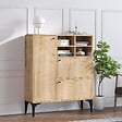 HABITAT ET JARDIN - Buffet en bois "Ewa" - 100 x 35 x 125 cm - Chêne Saphir - vignette