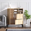 HABITAT ET JARDIN - Buffet en bois "Ewa" - 100 x 35 x 125 cm - Chêne Saphir - vignette