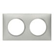 LEGRAND - Plaque carrée Dooxie 2 postes - Effet aluminium - Aluminium - vignette